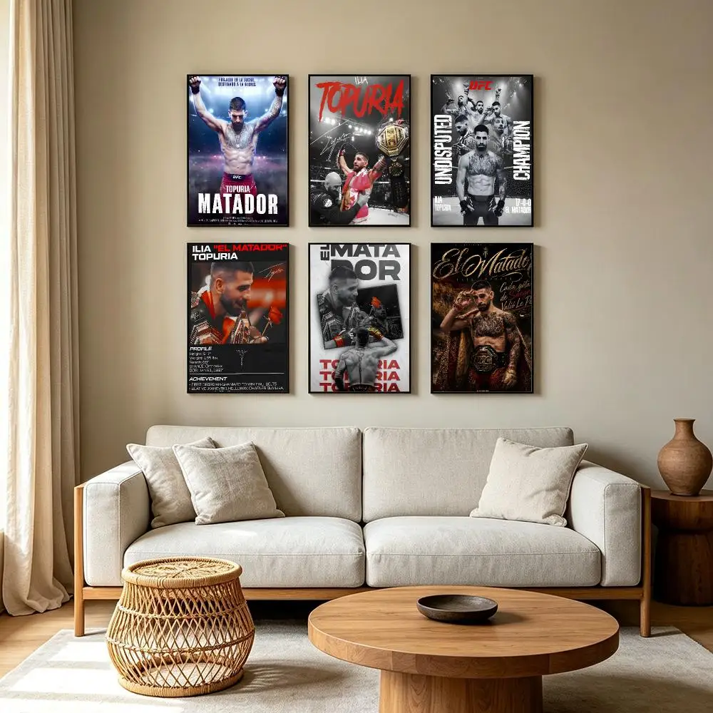 I-Ilia Topuria Martial Artist Poster Print Art Pictures Home For Living Room And Bedroom Wall Decor Frameless Painting