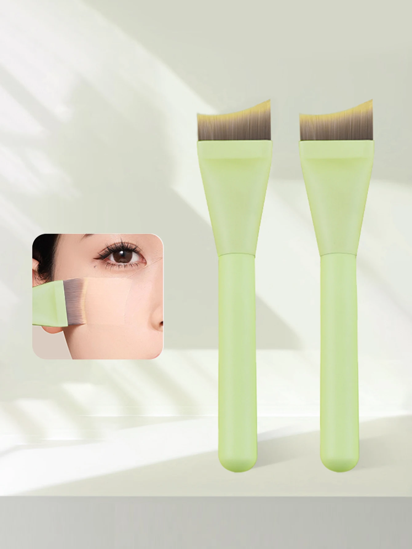 1 Stück Radian Flat Foundation Pinsel Make-up Pinsel Spachtel Gesichtspinsel für flüssige Grundierung, Premium Gesichts-Make-up-Pinsel für Blendin
