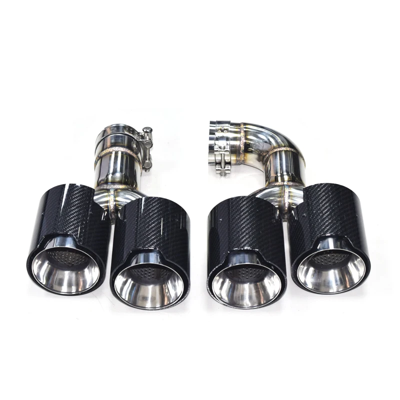 Quad uitlaatsierstukken voor BMW X3 G01 X4 G02 2018-2021 (ALLEEN 20i/30i) - X3M Look Upgrade (vereist M diffuser)
