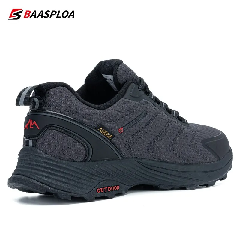 Baasploa Man Wandelschoenen Dragen Resistente Sneakers Antislip Kampeerschoenen Heren Outdoor Sneaker Lente Herfst Waterdichte Schoenen