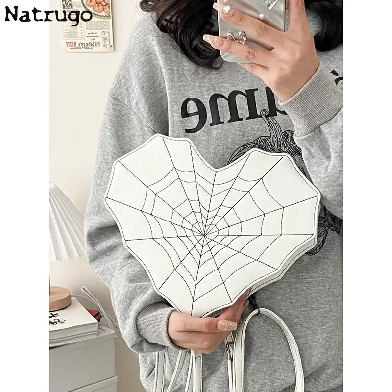 Sweet Spicy Love Bat Crossbody Bag Spider Web Women\'s Bag Multifunctional Shoulder Bag