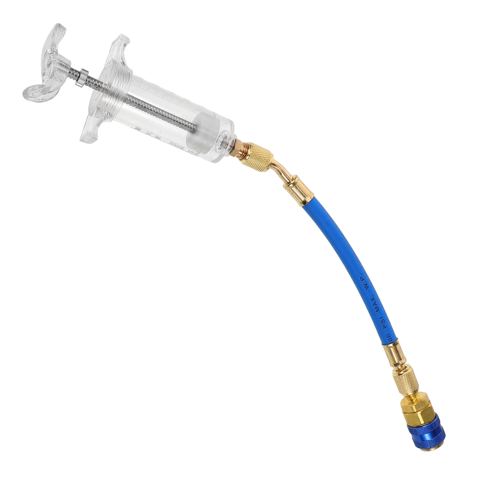 

1 Oz Oil Injector 1/4 Inch Filling Tube Manual Tool Dye Injector Hand Air Conditioning Set Coolant Quick Coupler Refrigerant