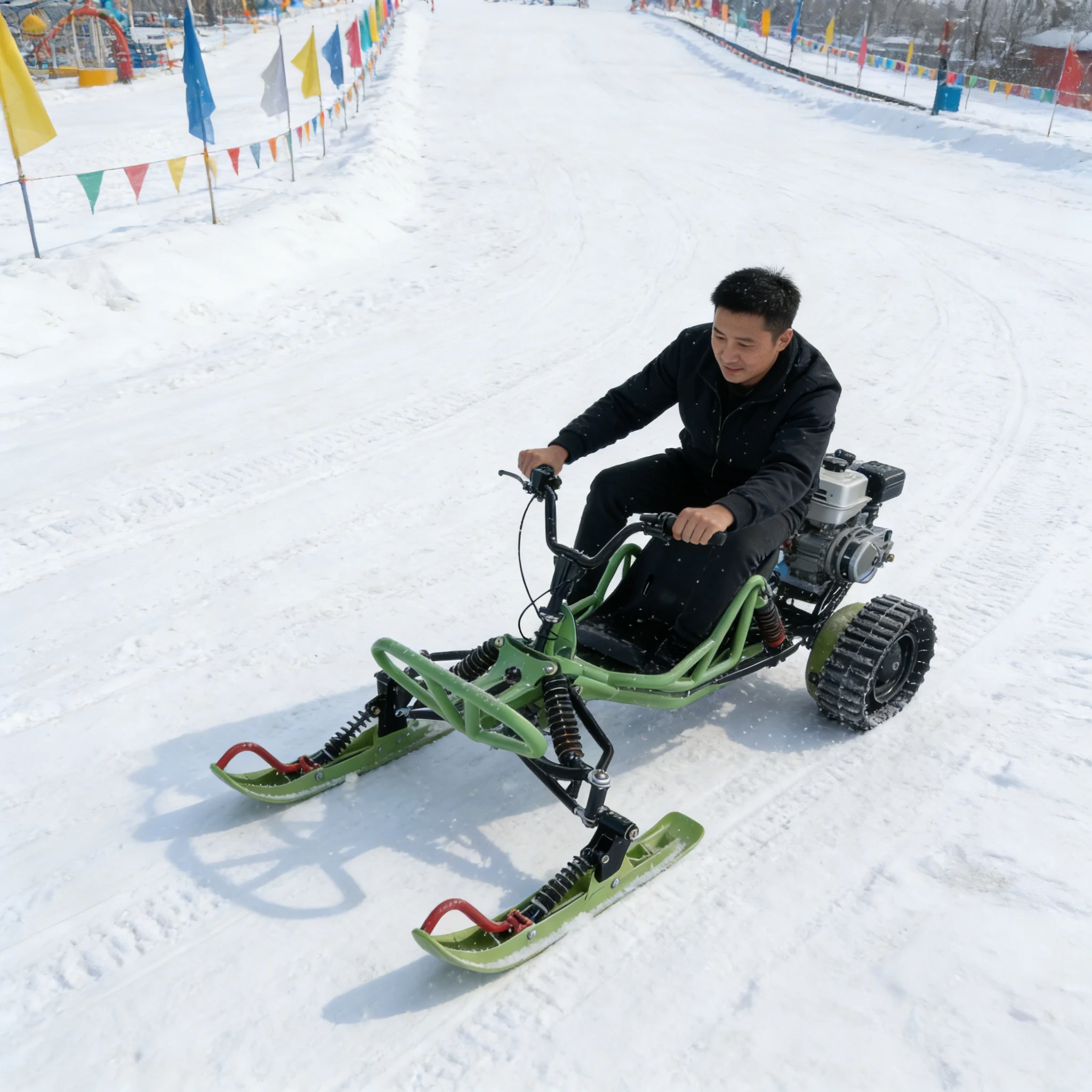 

Высокоскоростной снегоход 300 куб. см, подходит для горнолыжных курортов, катания по горам, соревнований для взрослых.