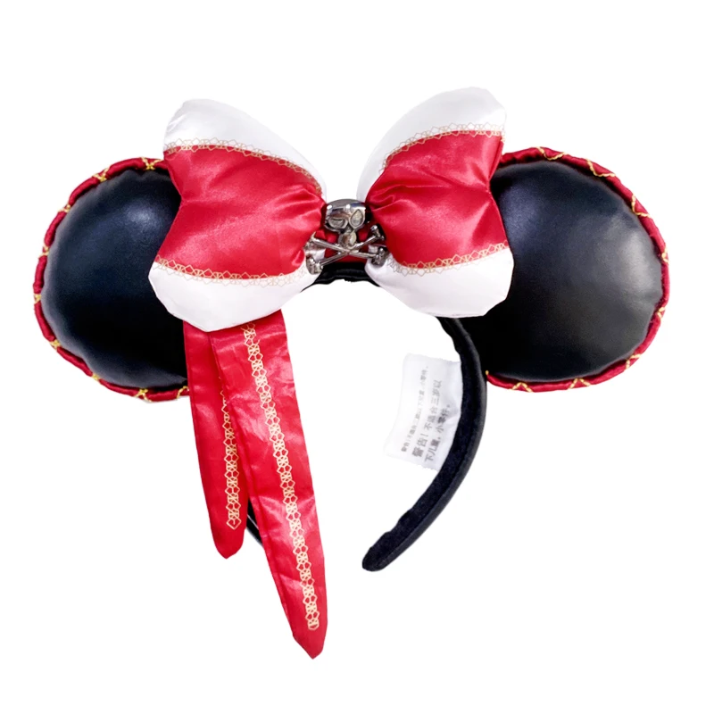 Disney Halloween Mickey Mouse Headband Shanghai Disney Cartoon Pumpkin Headband Cosplay Plush Adult/Kids Headband