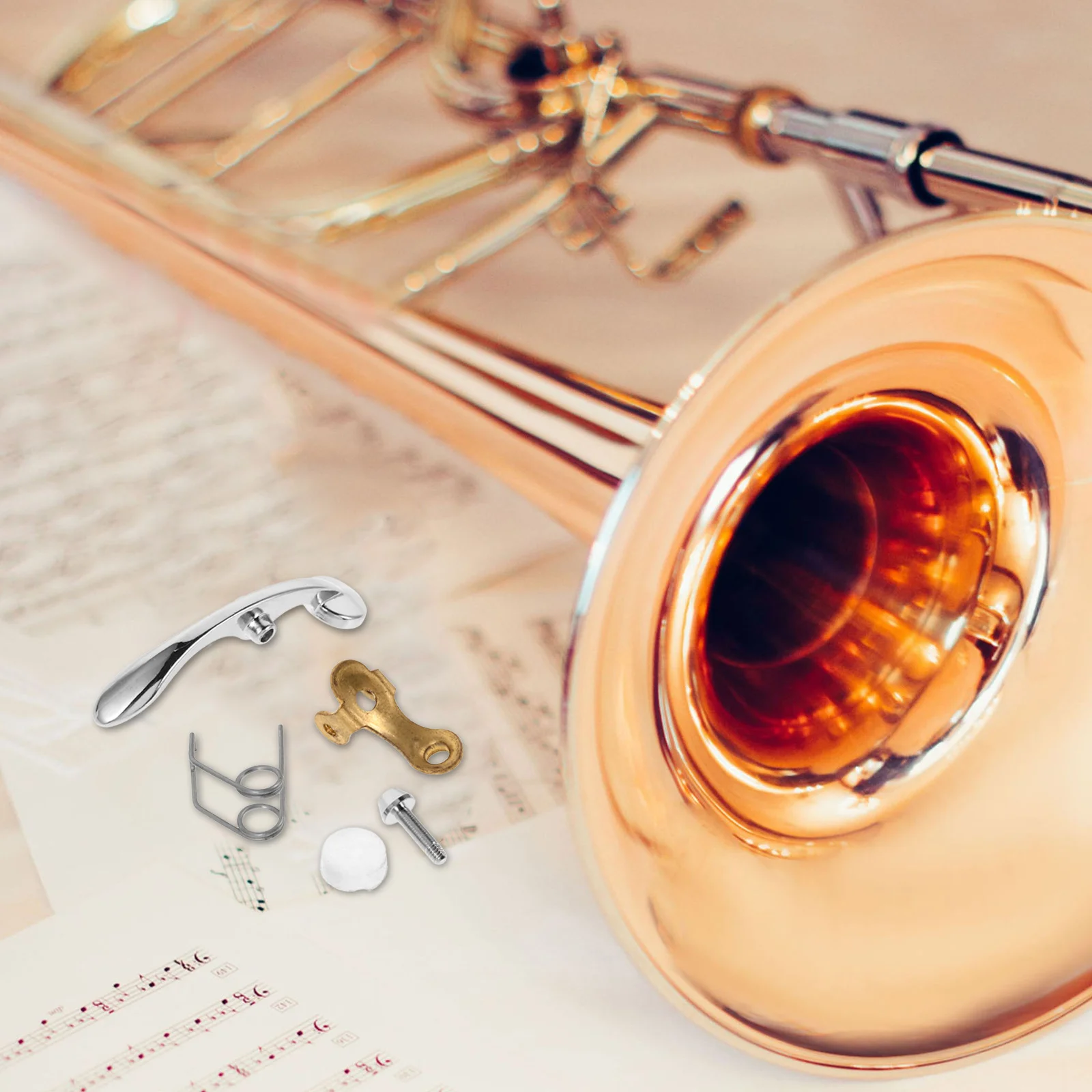 

10pcs Trumpet Cornet Tuba Water Key Assembly Repair Kit Brass Instrument Valve Replacement Parts Compatible With Various Models