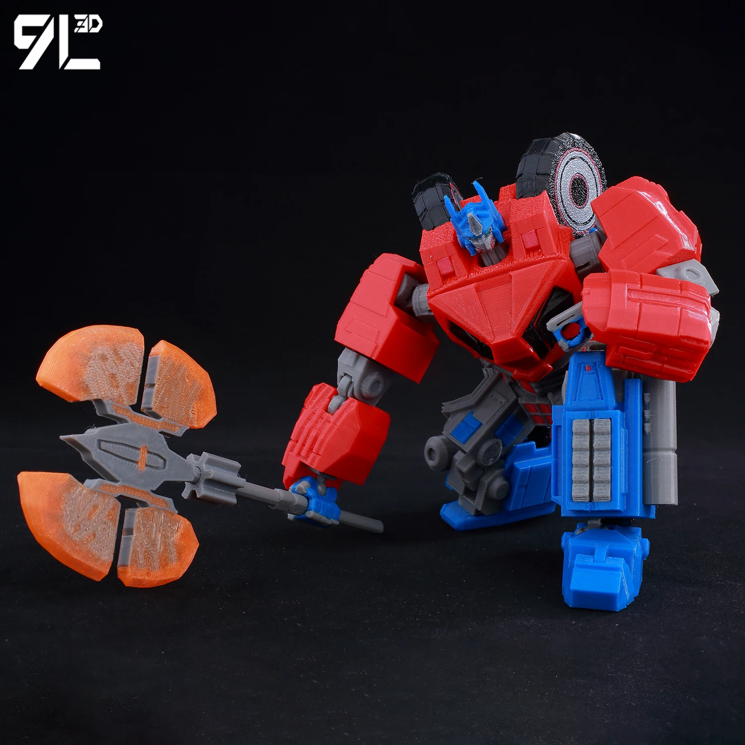​ 9L3D Lucky13 Transformers Optimus Prime Action Figure Dummy13 مع السيف البرتقالي T13 ألعاب متعددة المفاصل قابلة للجمع Titan13 ​