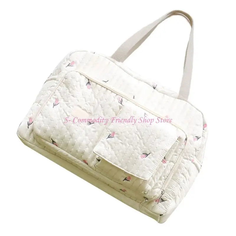 85AE Large Capacity Mom Bag for Easy Storage Baby Bottles and Diapers Newborns Essential Product Organiser Case