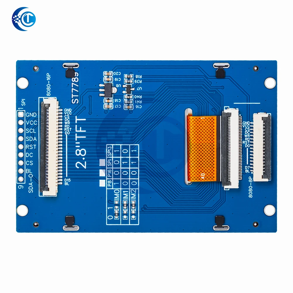 وحدة TFT LCD مقاس 2.8 بوصة بدقة 240 × 320): ST7789V-Driven - منفذ متوازي SPI و8/16 بت، متوافق مع Arduino