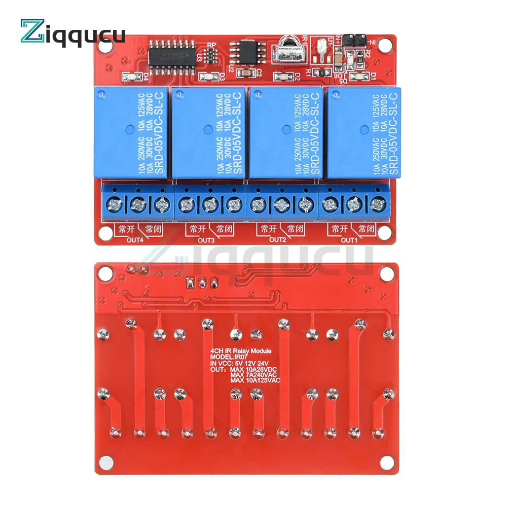 1 Channel 4CH DC 5V/12V Infrared Remote Control Relay Module IR Remote Switch Control  Receiver Driver Board
