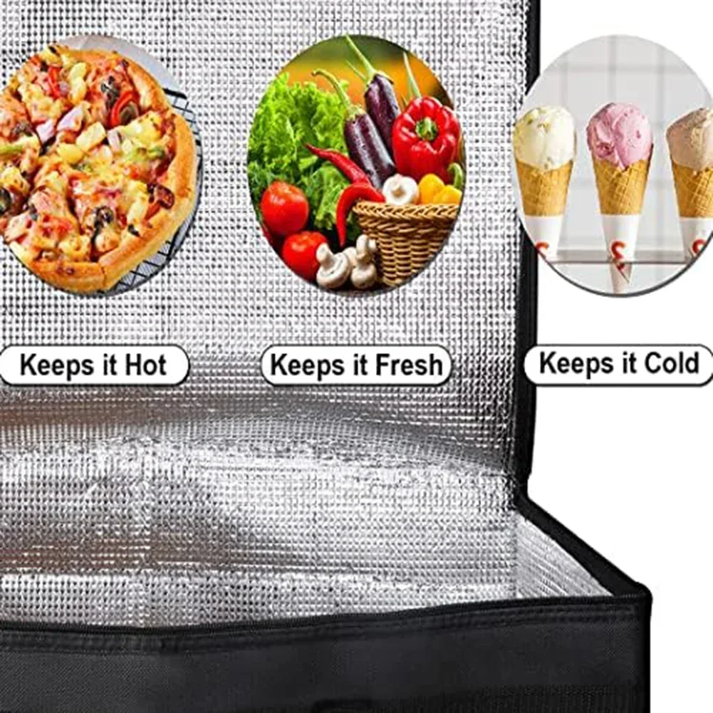 Large Capacity Picnic Bag Portable Insulated Food Pizza Delivery Bags For Food Warming Cooler Grocery Bag For Party Camping 