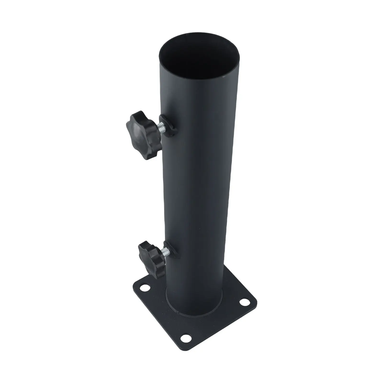 Reducing Sleeve Parasol Standpipe Garden Use Black Paint Coating Multi-surface Compatibility Secure Knob Mechanism