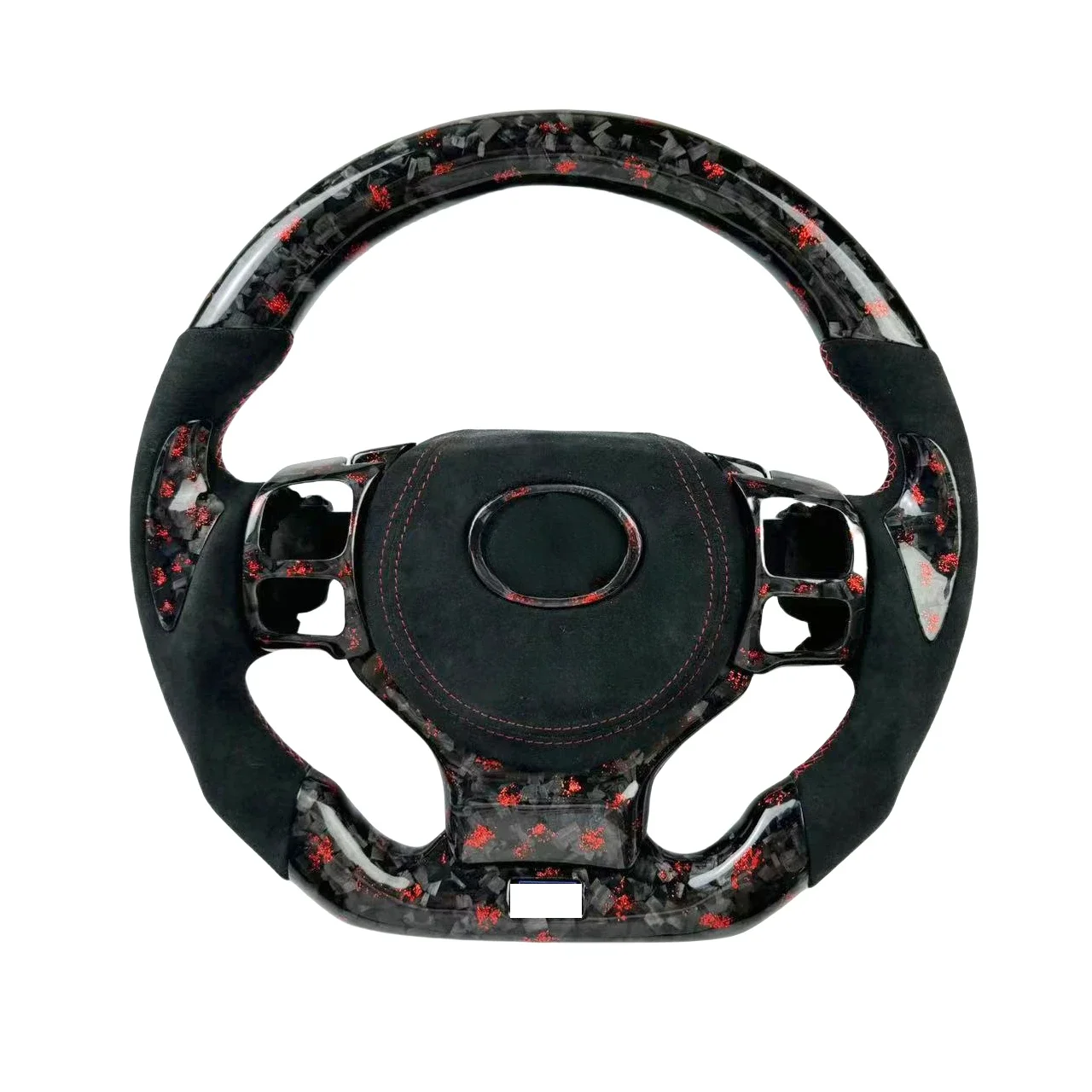 

Custom LED display red forged carbon fiber heated leather steering wheel Alcantara car interior Lexus ES300 IS250 IS350