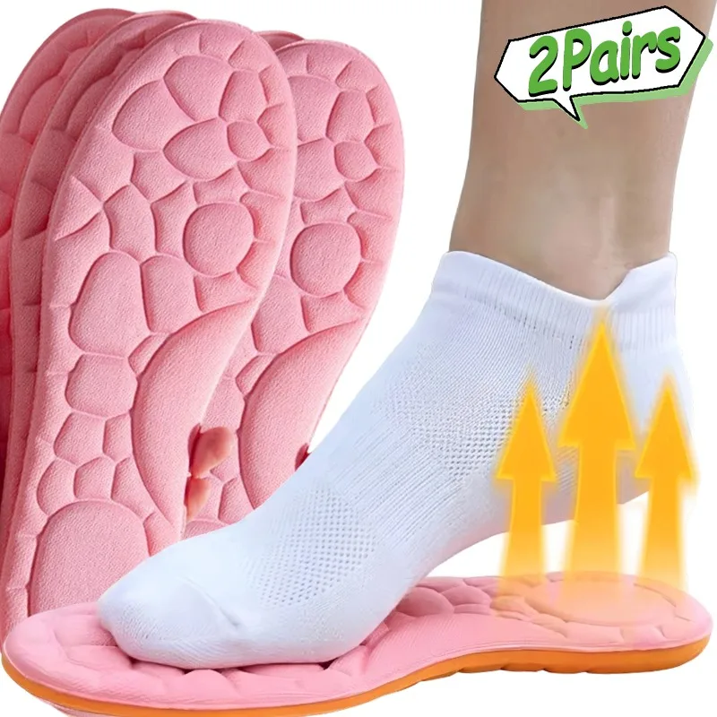 1/2Pairs 5D Memory Foam Massage Insoles Cloud Feel Shoe Inserts for Men Women Breathable Cushion Arch Support Shock Absorption