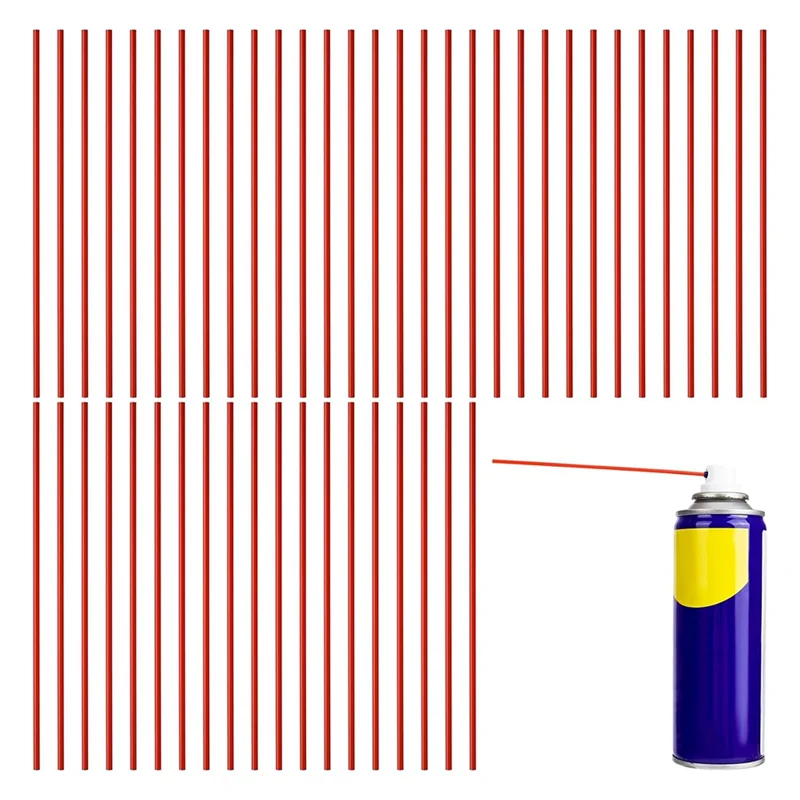 

AT19-Aerosol Sprays Can Straws 100Pcs, Plastic Sprays Can Nozzle Extension, For Improvement Extension Tube Kit