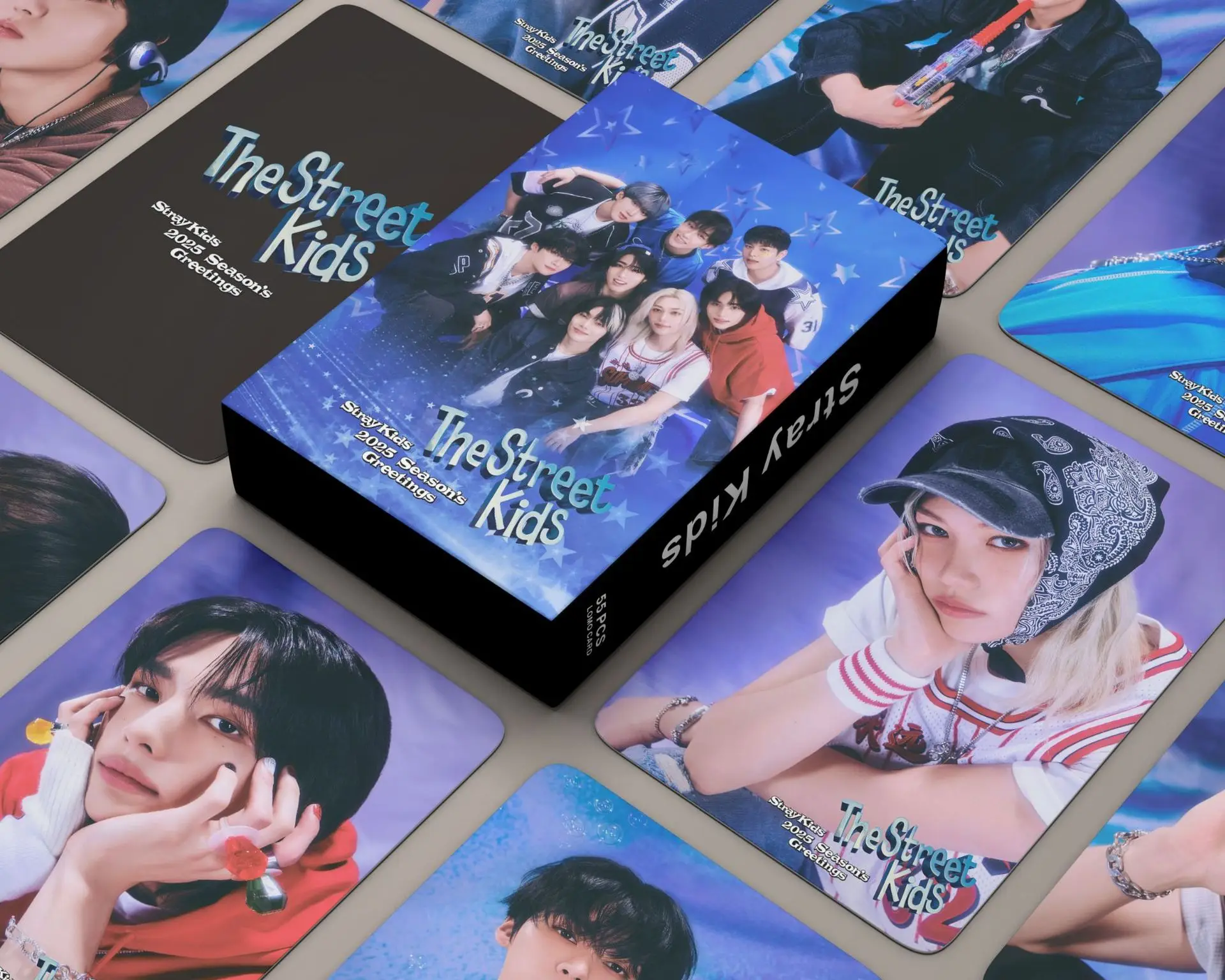 Kpop Idol 55Pcs/Set Stray Kids 2025 Season's Greetings Hologram Lomo Card Postcard Album New Photo Print Cards Picture Fans