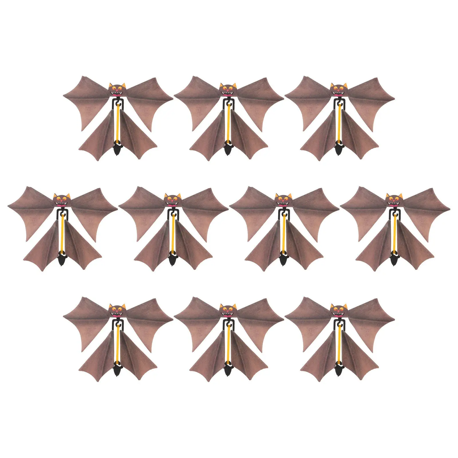 

10Pcs Props Creative Spinning Bat Halloween Tricky Scary Prank Surprise for Stage Show Kids Decoration Halloween Bat Toys