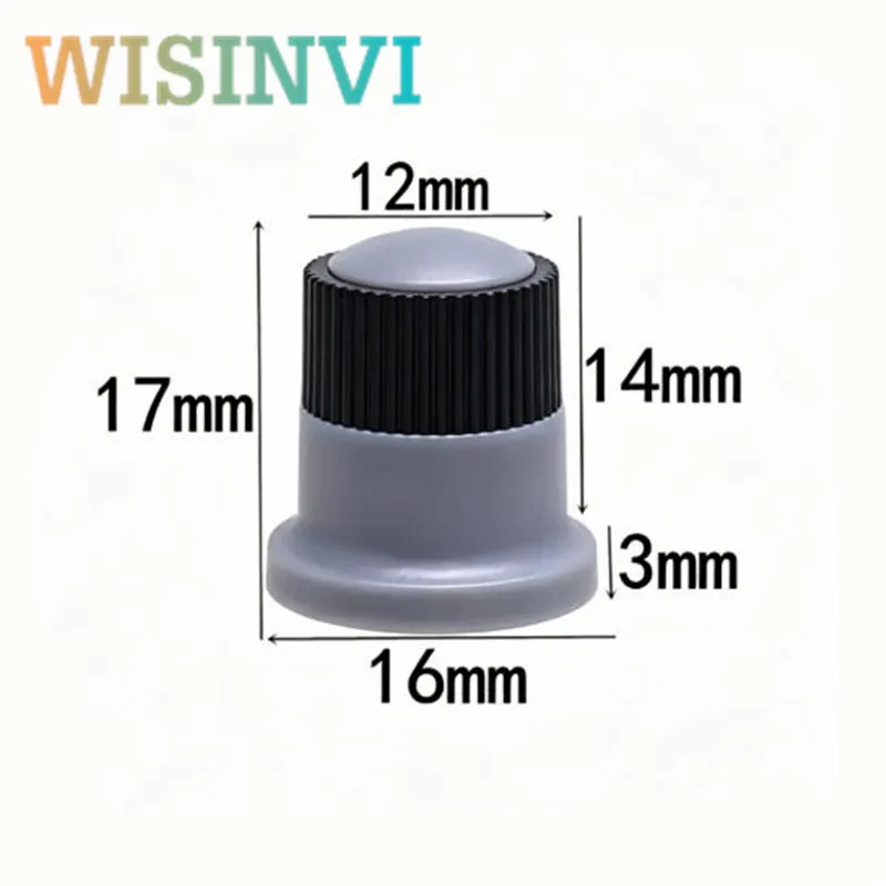 10pcs 17×16mm Plastic Rotary Knob Cap 6mm D Shaft Potentiometer Knob No Scale Rotary Encoder Knob for Audio Amplifier Volume