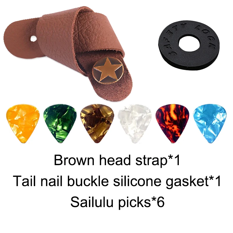 Guitar neck, headband, leather shoulder strap, anti slip lock buckle, folk song, classical bass, ukulele universal HY