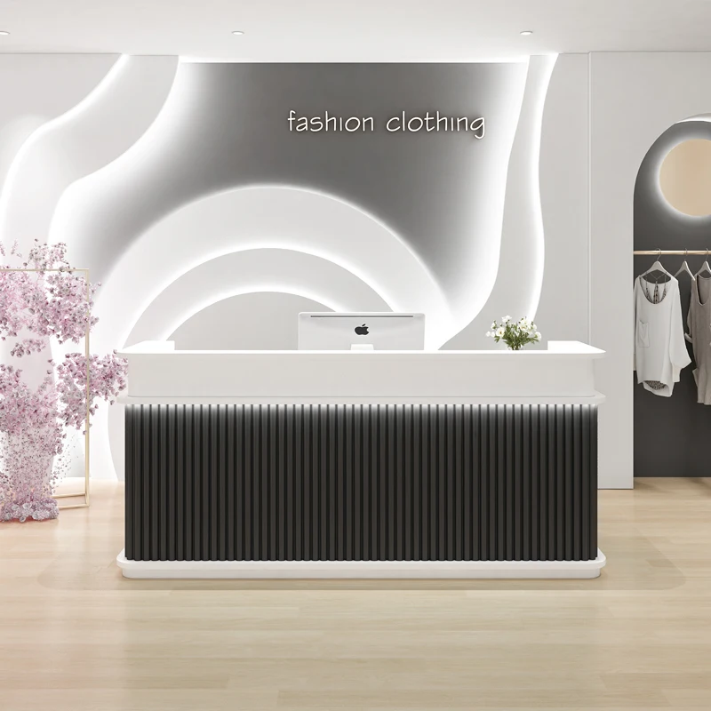 Modern Beauty Salon Reception Desk Clothing Store Information Desk Simplicity Cashier Mesa De Madera BlancaNordic Furniture