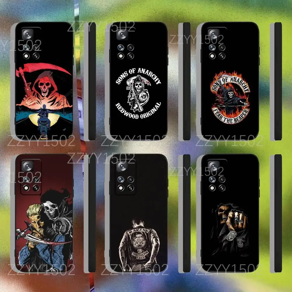 

S-Sons Of A-AnarchyS Mayans Phone Case For Samsung S25,S24,Ultra,S20,S30,Plus,S22,S23,Ultra,Plus,5G Black Silicone Soft