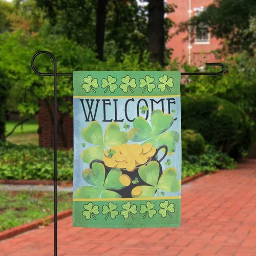 Northlight Welcome Pot of Gold Outdoor Garden Flag 12.5