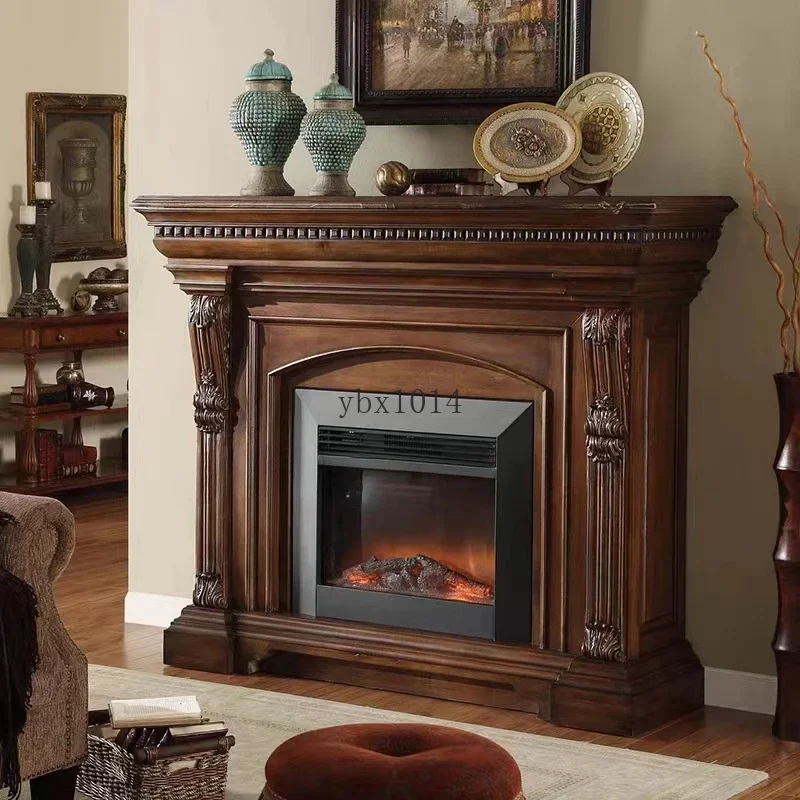 مدفأة خشبية صلبة ريفية أمريكية، خزانة عرض عتيقة لغرفة المعيشة، ديكور منزلي، خزانة عرض عتيقة