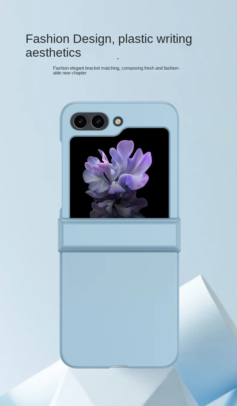 Hartschalen-Handyhülle mit angenehmer Haptik für Samsung Galaxy Z Flip 8 7 6 5 4 3 Flip6 Flip5 Flip4 Flip7 Scharnierschutz Stoßfeste Abdeckung – Detail 3