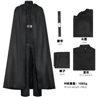Movie Anime Kylo Ren Cosplay Costume Men Ben Solo Skywalker Knight Black Cloak Top Pant Belt Set Halloween Costume Party Adult