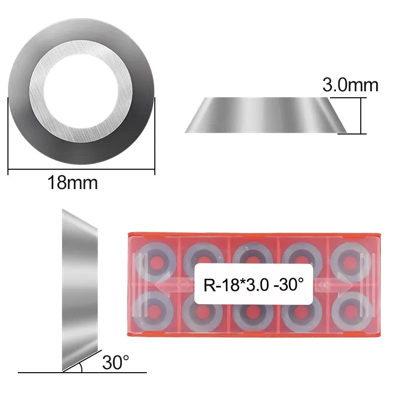 Runde Hartmetall Legen Schneider 8,9mm 12mm 15mm 16mm 18mm für Holz Drehmaschine Drehen Finisher Hollower werkzeuge – Detail 6
