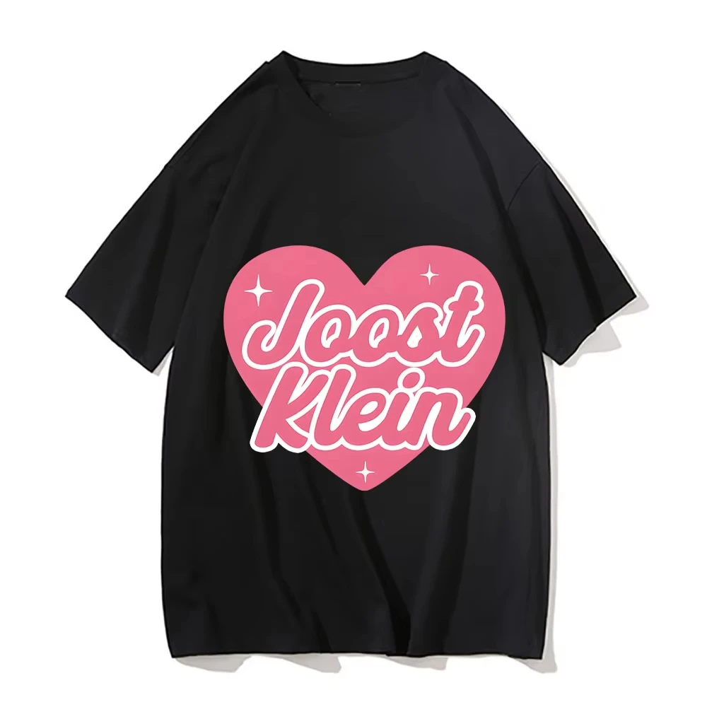 Camisetas com estampa de desenho animado Love Joost Klein, manga curta, casual, feminina/masculina, blusa de verão, roupas unissex populares