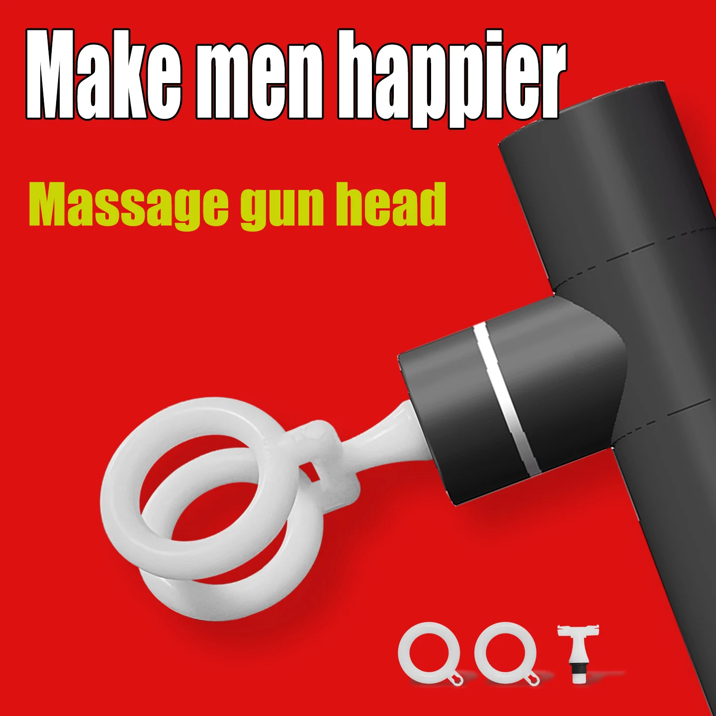 الرجال تهتز الاستمناء تدليك بندقية رئيس المرفقات البلاستيكية الصلبة الكبار المنتجات الجنسية الذكور لعبة الجنس فآسيا بندقية للقضيب #2