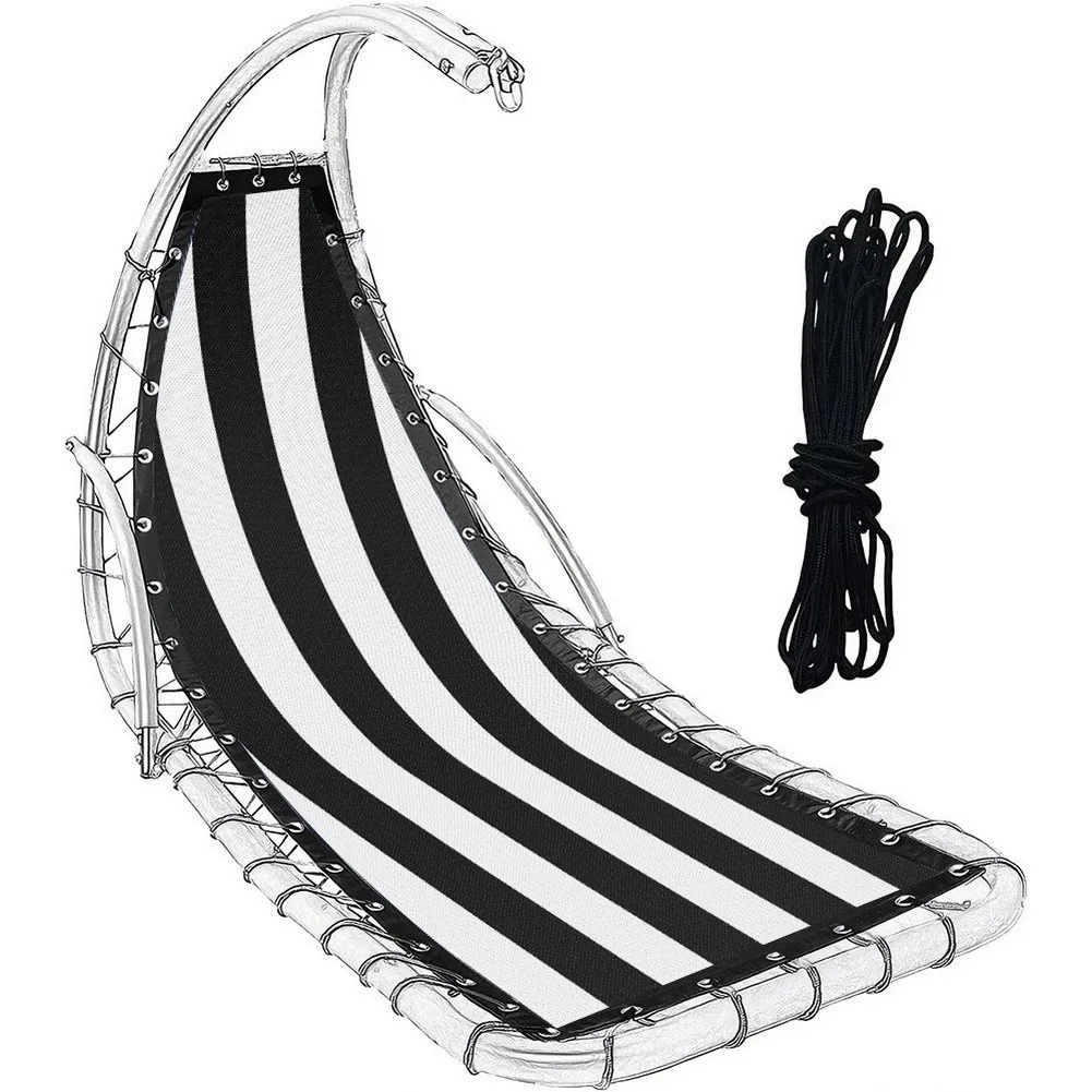 For Textilene Swing Chair Replacement Seat Cloth with Rope for Hanging Chair Frames Measuring Approximately 64x197x23CM