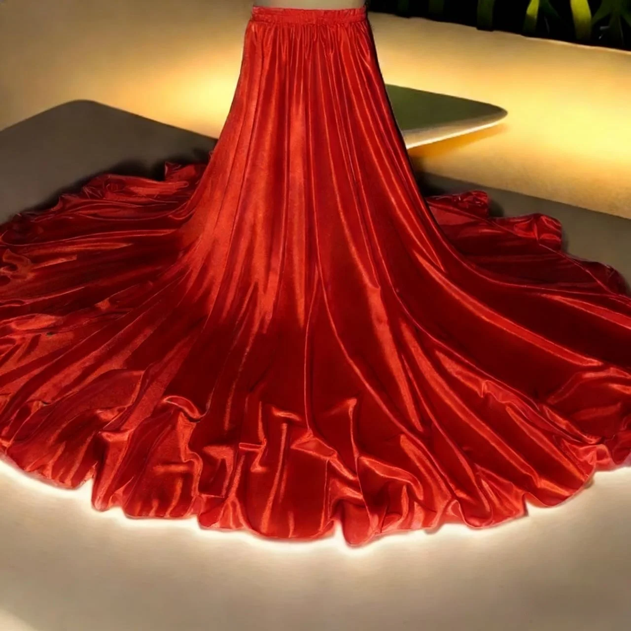 

Новая полудлинная юбка унисекс с запахом на груди, длинная юбка-халат, класса люкс, шелковистая, ультрамягкая, в корейском стиле