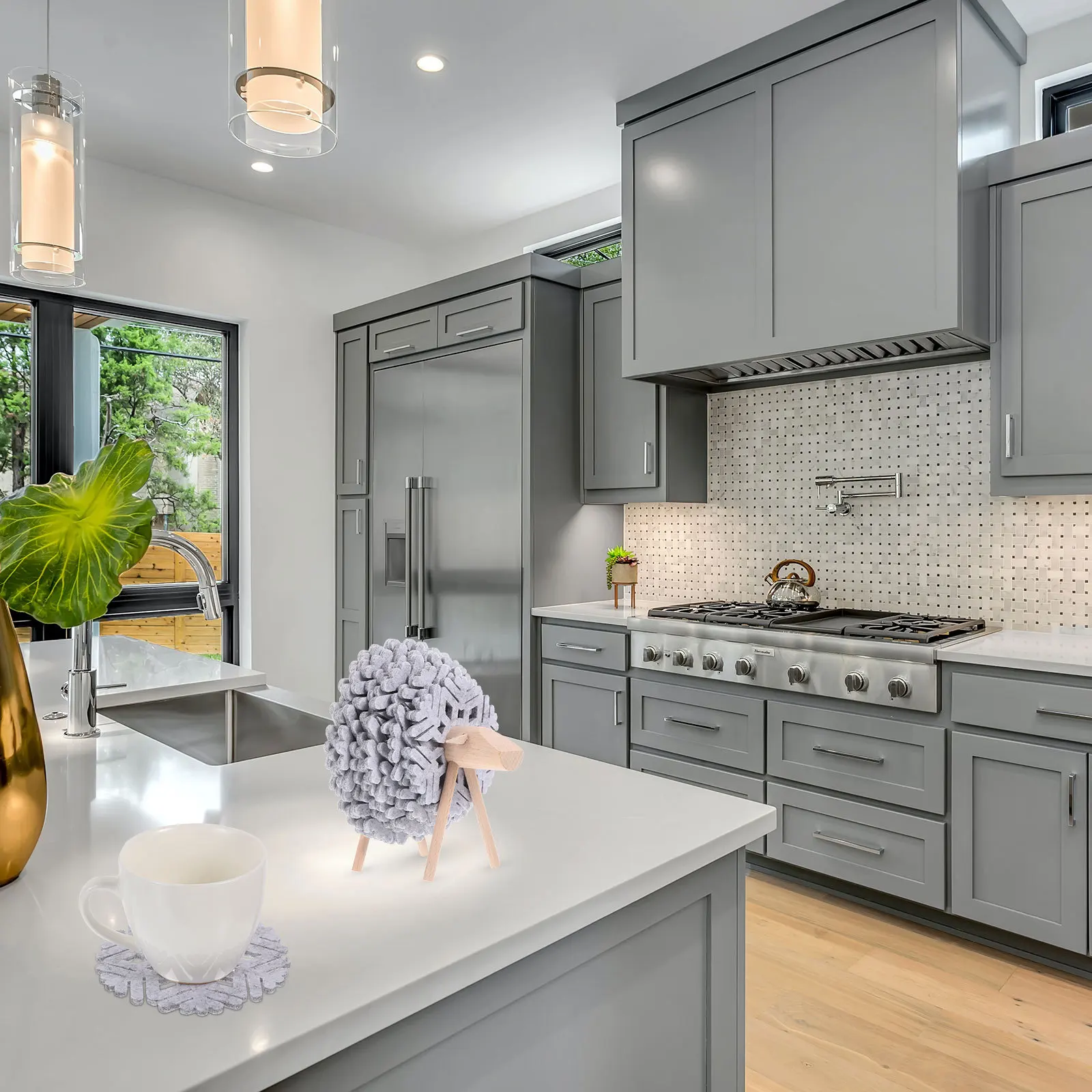 

1 set Elk Shape Cup Coasters Heat Resistant Mats Diy Table Decor For Home Tea House Desktop Decoration Cup Mat