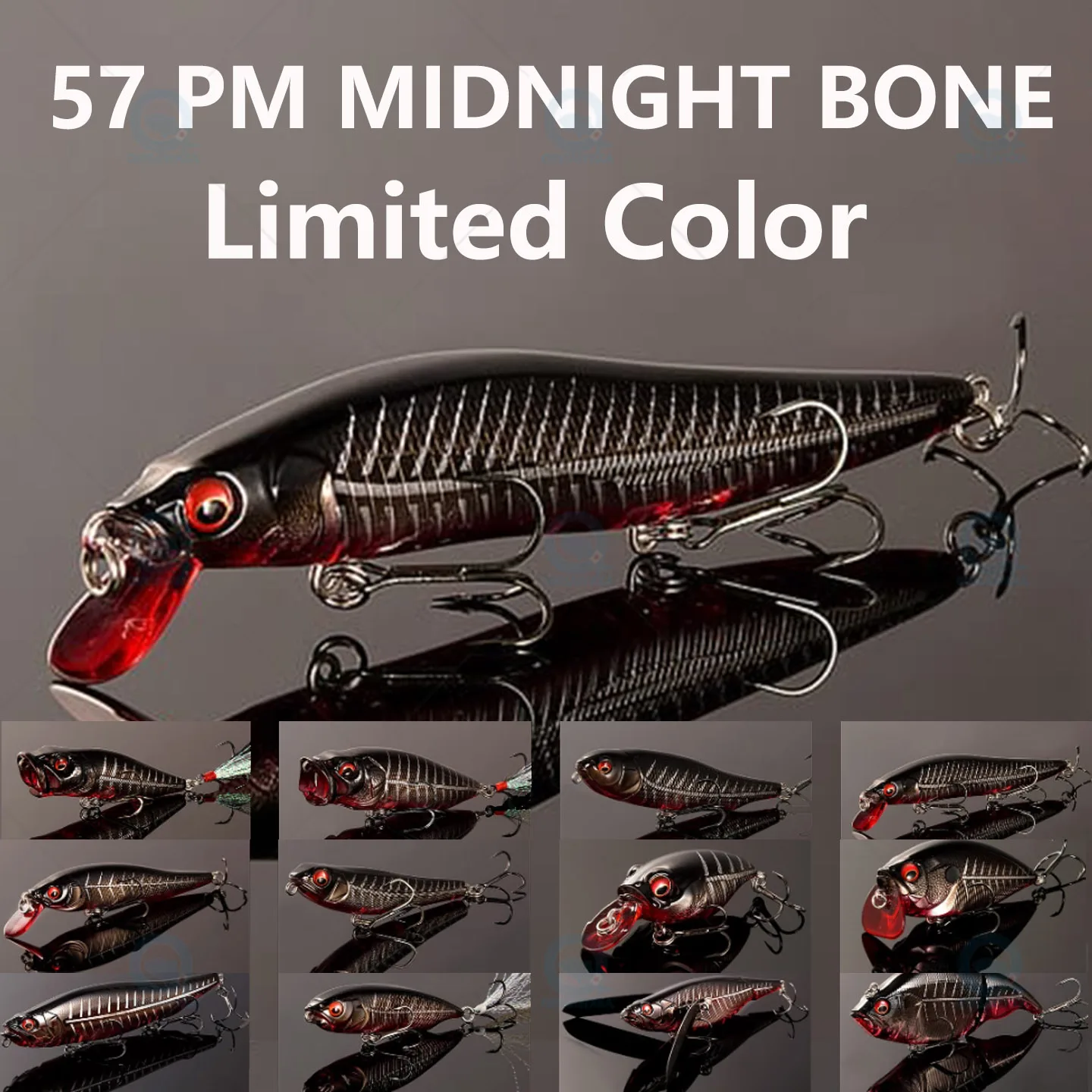 2024.1 NEW PM MIDNIG BONE JAPAN Megabass  Limited COLOR RESPECT 57 Fishing Lure BASS Sea Tackle ONETEN LBO X80 JR GIANT DOG-X