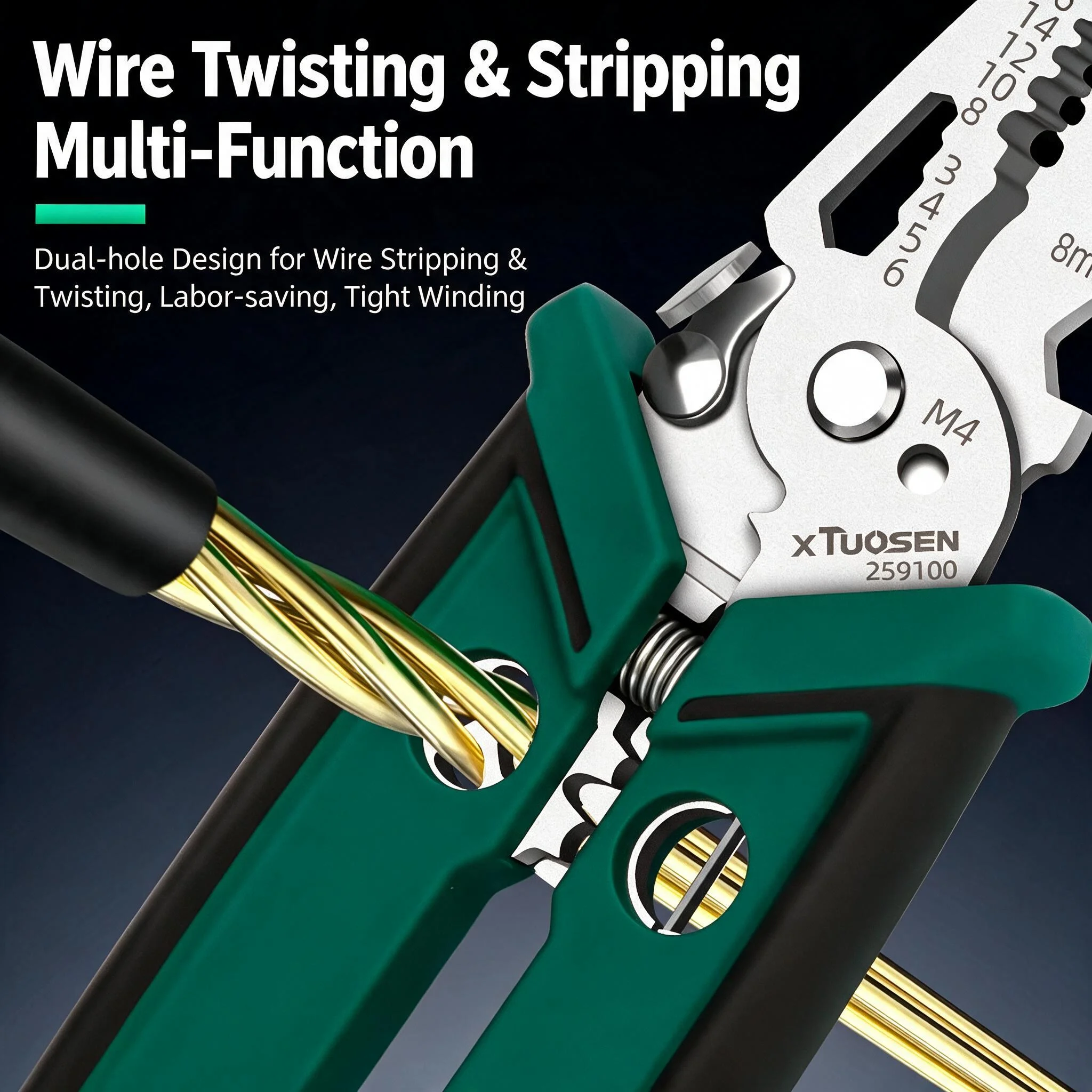 Multi Functional Wire Stripping Pliers, Wire Cutting Pliers, Wire Splitting Pliers, Electrician Specific Multi-Purpose