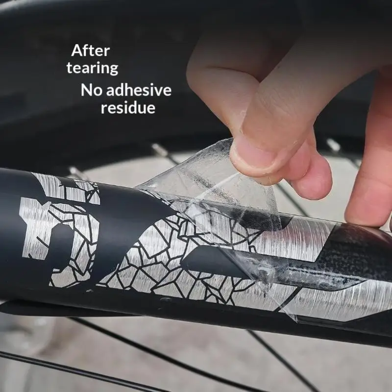 Hochtransparente PVC-Schutzfolie für Fahrrad-Vorderräder, Kratzfest und Nicht-Vergilbend, für Premium-Rennräder – Detail 5
