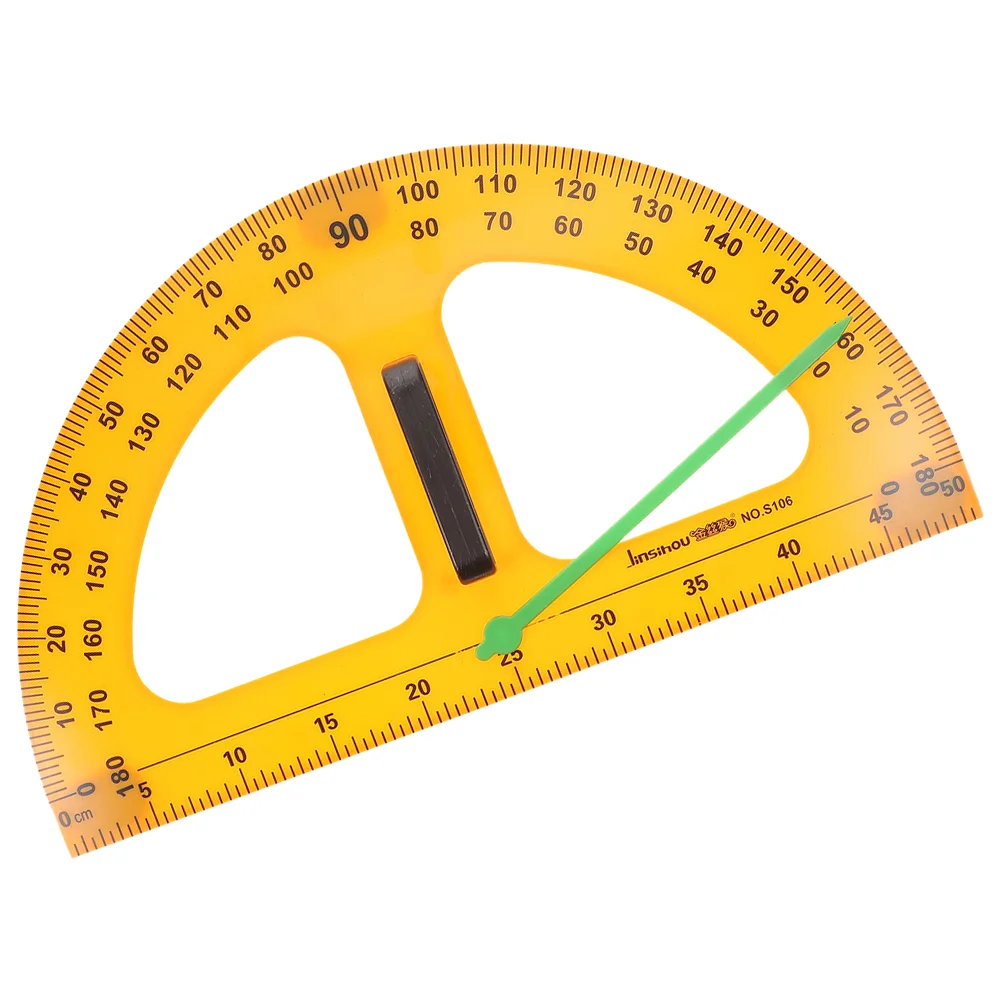 

Protractor Convenient Portable Measuring Ruler 180 Degrees Math Teacher Half Circle