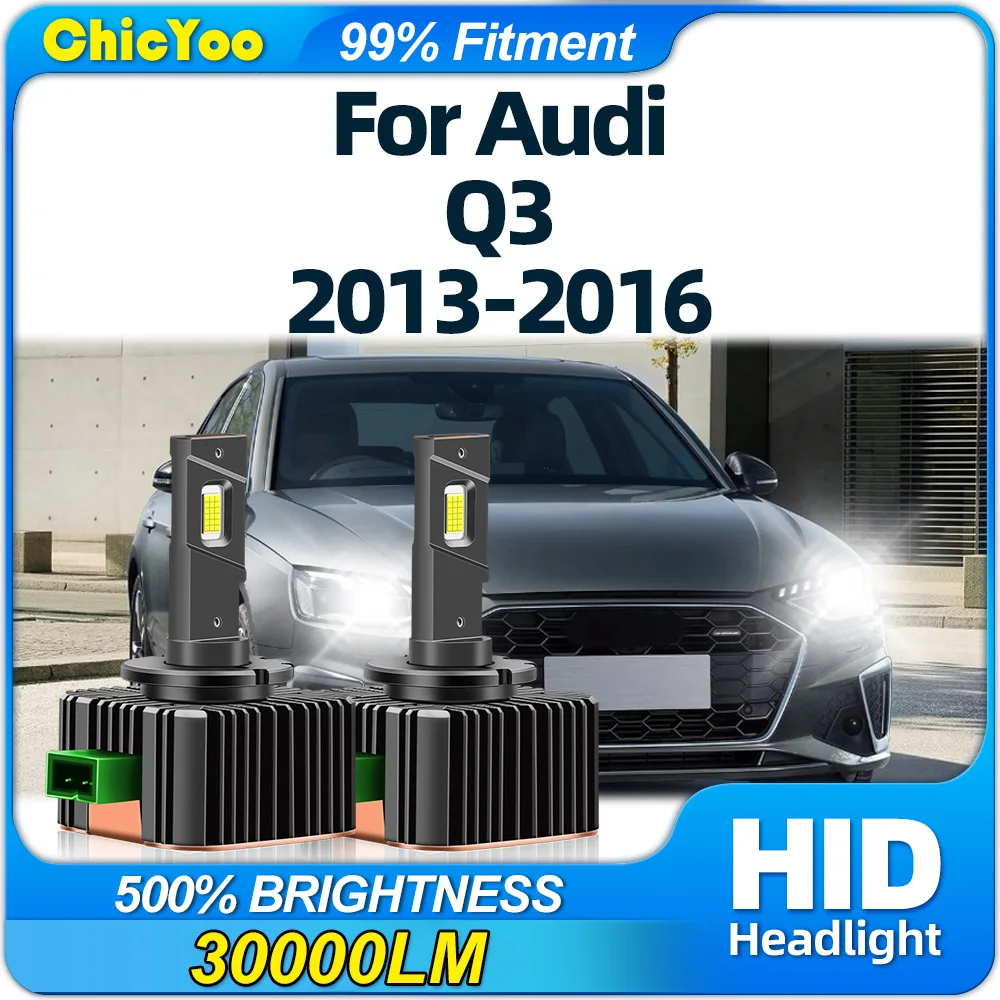 

D3S LED Headlight HID Bulbs 30000LM CSP Chips Auto Headlamps 6000K White Xenon Lights 12V For Audi Q3 2013 2014 2015 2016