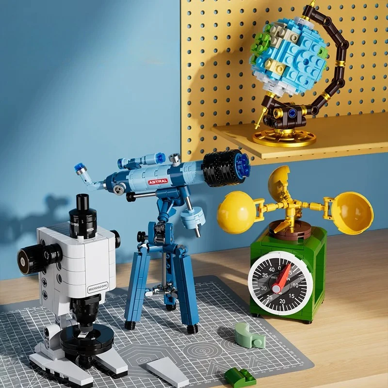 MOC House Furniture Sewing Machine Model Building Blocks Typewriter Globe Computer Desk Tent Grill Ship Racing Car Bricks Toys