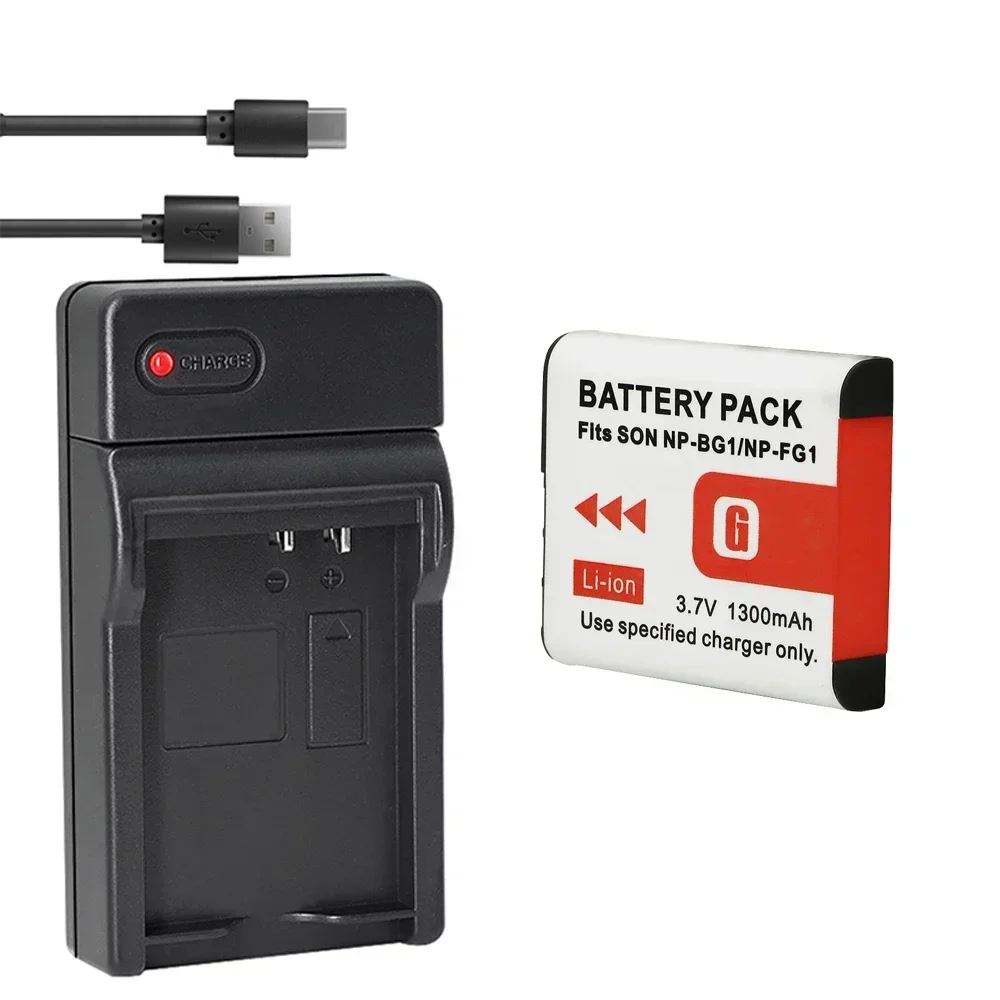 Аккумулятор X2 + тонкий USB-зарядное устройство для Sony NP-BG1 NP-FG1 Аккумулятор Sony Cybershot DSC-HX5V, DSC-HX9V, DSC-W30, DSC-W35, DSC-W50, DSC-W