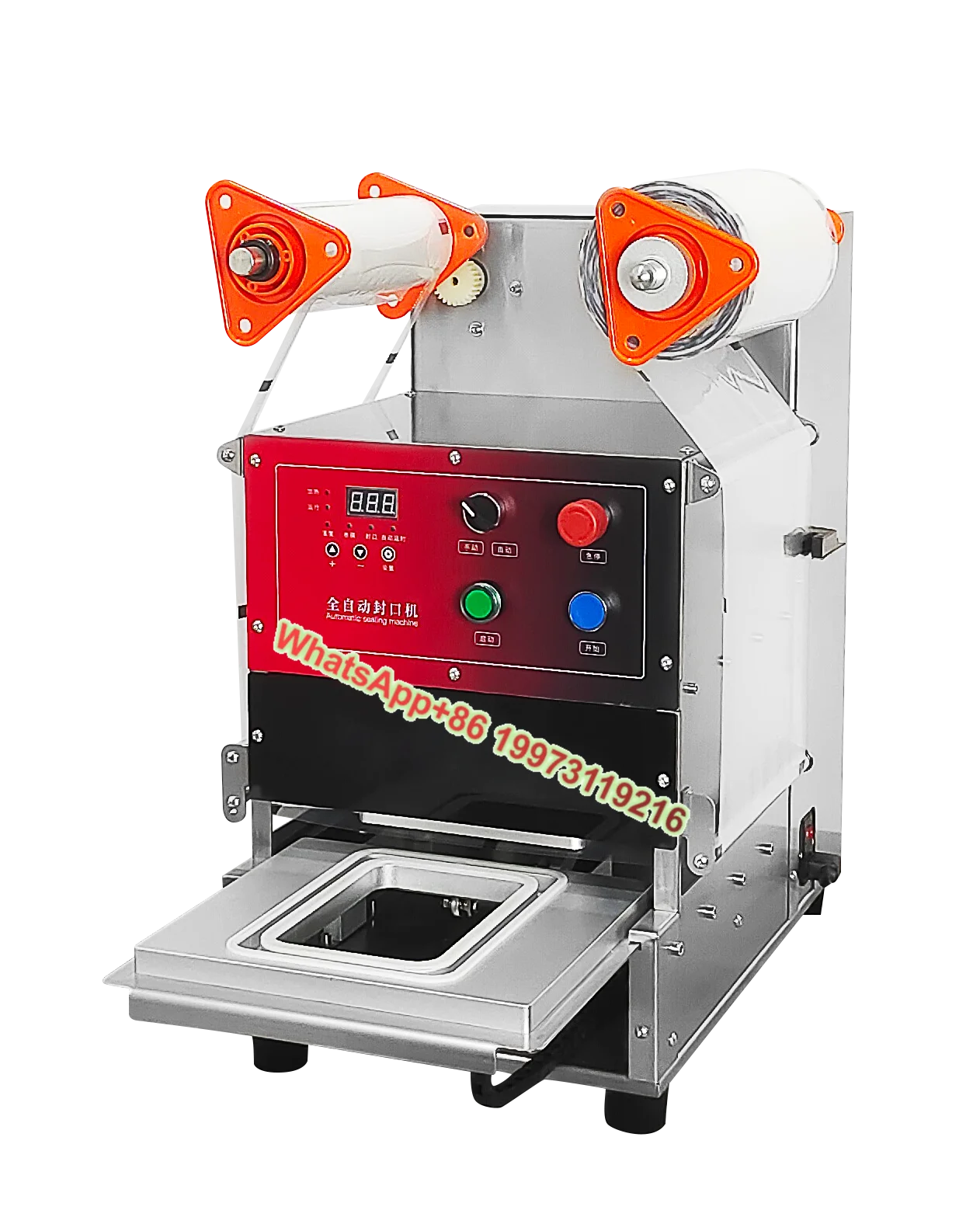 

Semi-Automatic Tray Small Plastic Cup Sealing Machine Fast Food Table Top Plastic Tray Packaging Fast Efficient Seal for Cups
