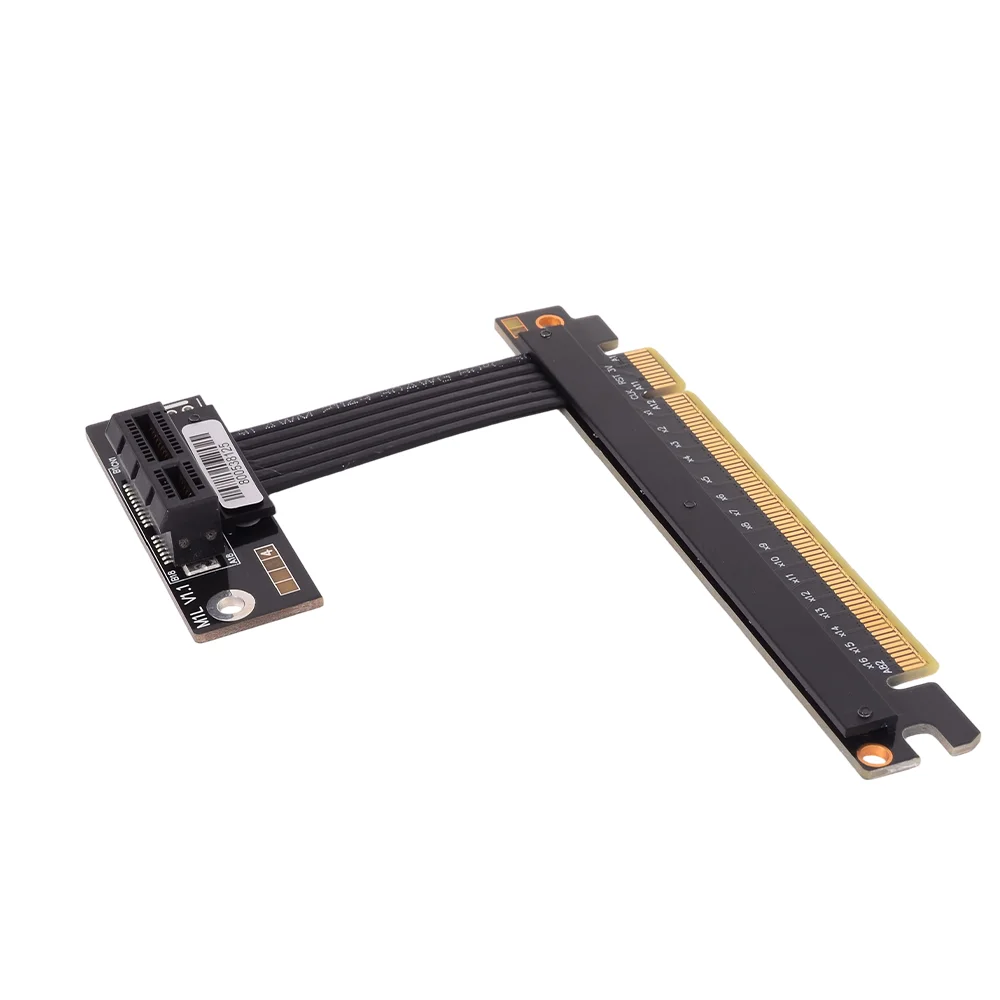 PCIe 4.0 X16 To X1 X4 X8 Extension Cable M.2 U.2 PCI-E Slot Riser Adapter 90 Degree Angle  for Mini-PCIe WiFi and NVMe SSD Card