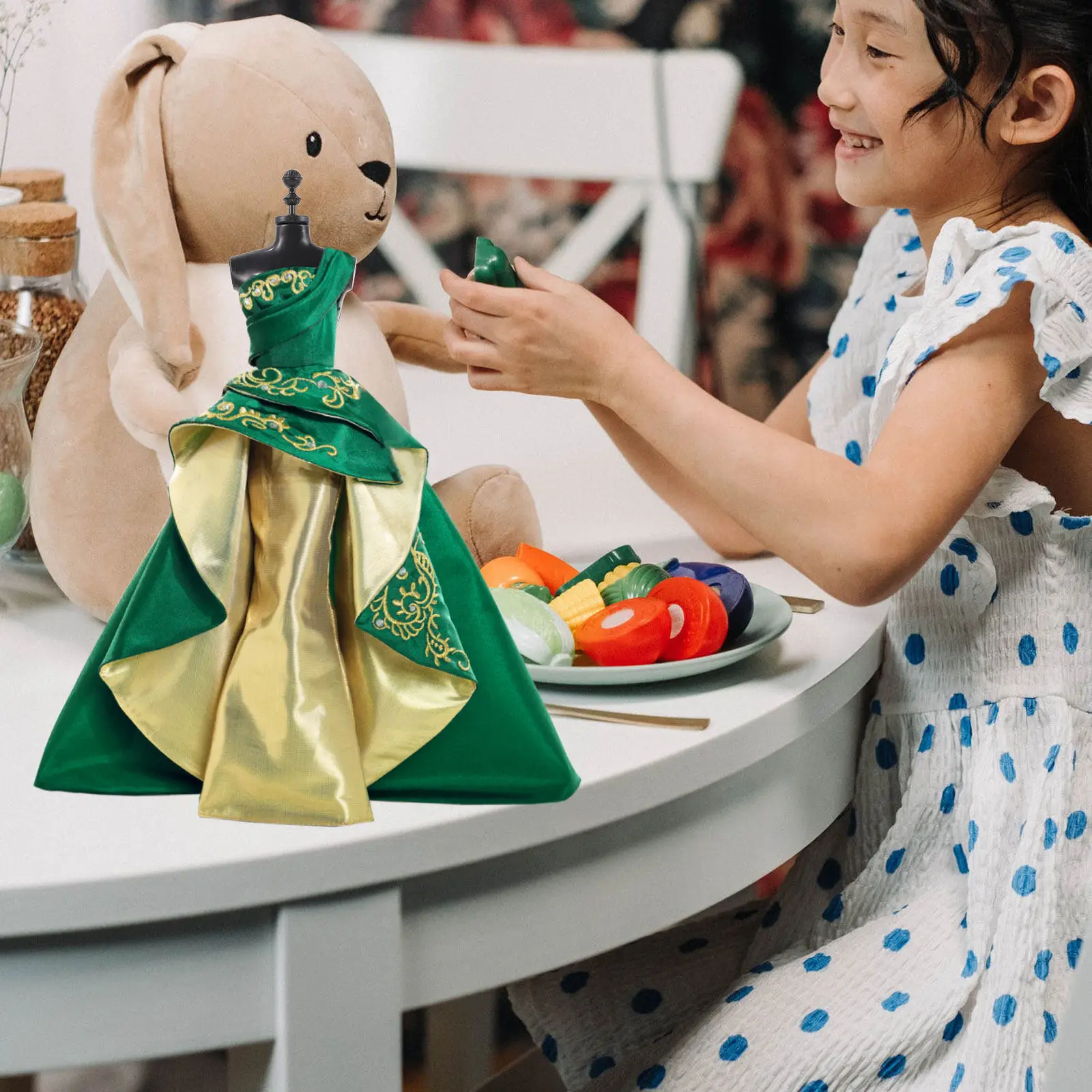 

5Pcs Desktop Clothing Racks Simple Structure for Displaying Suits Tshirts Jewelry Plastic Dress Support Dress Rack