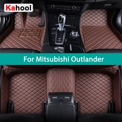 KAHOOL Custom Car Floor Mats For Mitsubishi Outlander 2000-2023 Auto Carpets Foot Coche Accessorie