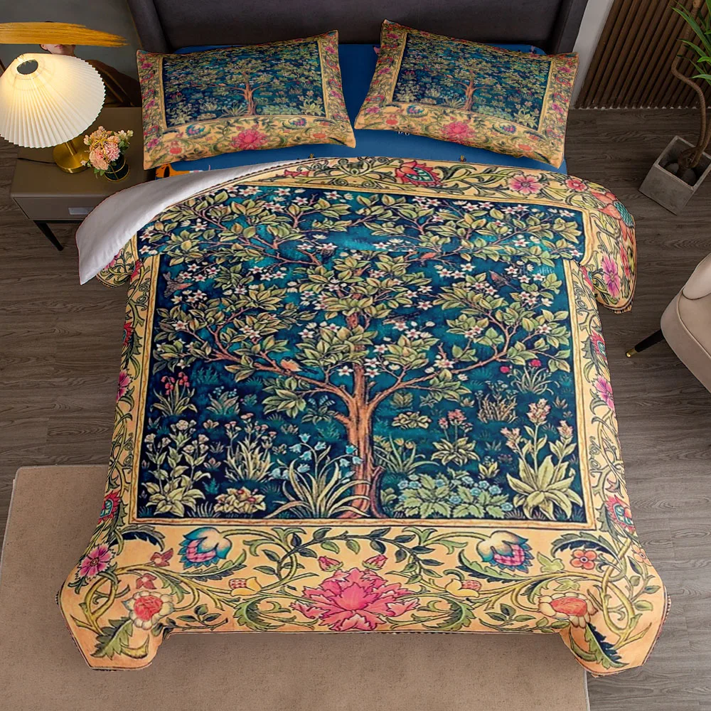 ويليام موريس نوفو الفراولة اللصوص حاف مجموعة غطاء الملك الملكة مزدوجة كاملة التوأم حجم واحد أغطية سرير مجموعة #3