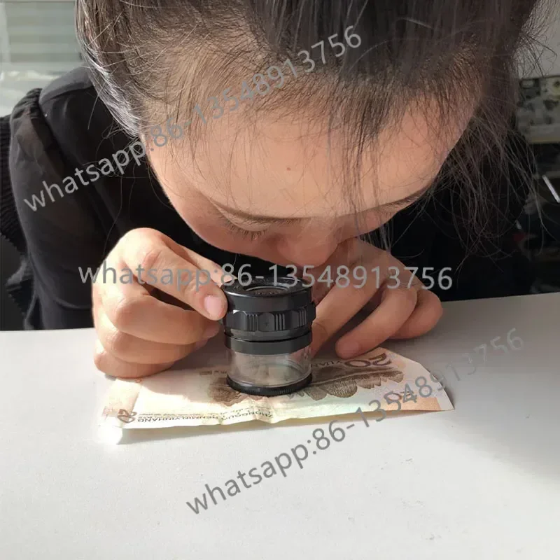 1983- 10X with cross scale magnifying glass portable 10x scale mirror factory direct sales