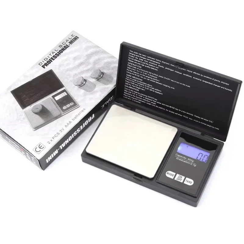 Jewelry Scales for Gold Sterling Silver Digital Scale Gram Electronic Scales 100g/200g/300g/500g/1000g X 0.01g/0.1g Mini Pocket