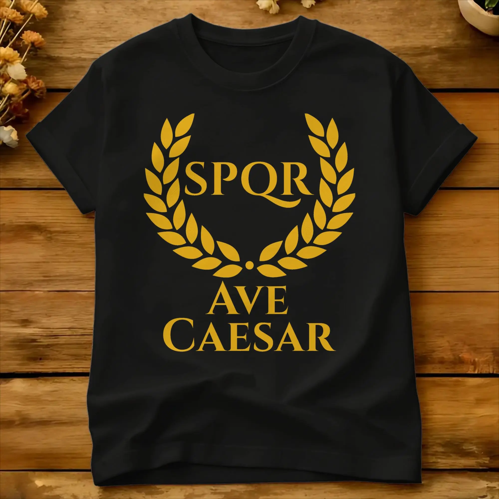 Ave Caesar Ancient Rome SPQR Laurel Wreath Roman History T Shirt Summer  100 Cotton T-Shirts For Man Casual Tee Shirt Top Tees