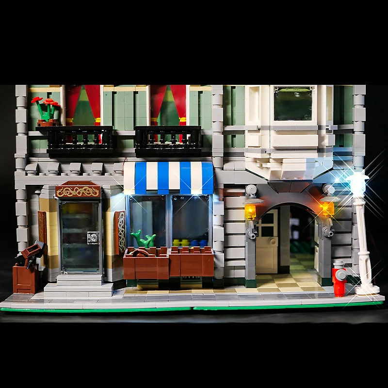 مجموعة إضاءة LED DIY لـ LEGO 10185 Green Grocer (إضاءة LED فقط، بدون نموذج كتل)